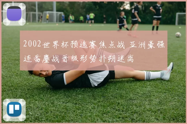 2002世界杯预选赛焦点战 亚洲豪强连番鏖战晋级形势扑朔迷离